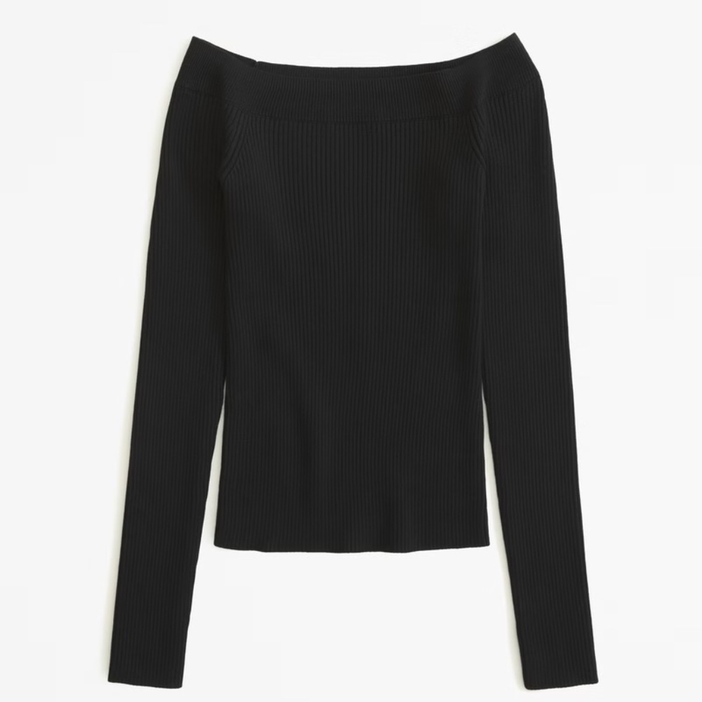 Abercrombie & Fitch Black Off-the-Shoulder Top